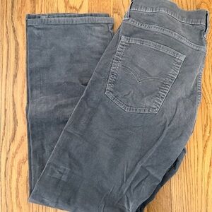 Levi's Charcoal Corduroy Trousers 34x34